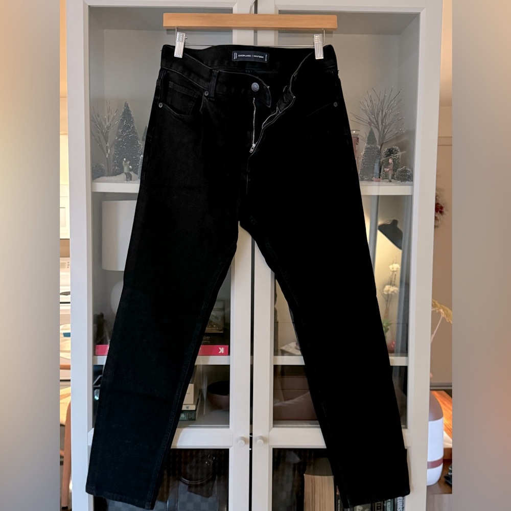 Everlane Black Wash Slim/Skinny ‘Uniform’ Denim, Size 33/30